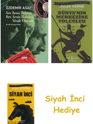 İş Bankası Kültür Yayınları Sen Bana Bakma, Ben Senin Baktığın Yönde Olurum - Ciltli: Kendi Sesinden Şiirler + Dünyanın Merkezine Yolculuk + Siyah Inci Hediye