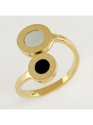 Ayena Moda Sedef Lüks Çelik Yüzük