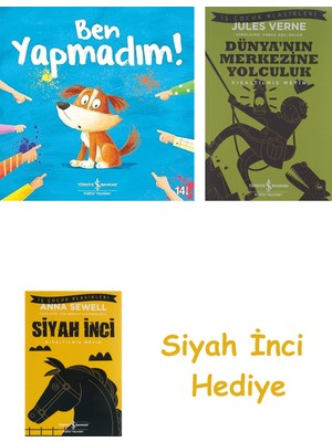 İş Bankası Kültür Yayınları Ben Yapmadım! + Dünyanın Merkezine Yolculuk + Siyah Inci Hediye