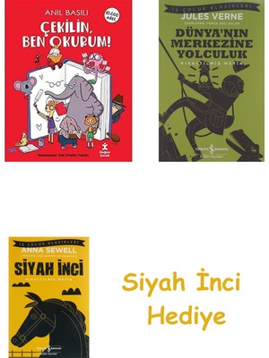 İş Bankası Kültür Yayınları Çekilin, Ben Okurum! + Dünyanın Merkezine Yolculuk + Siyah Inci Hediye