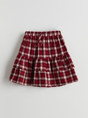 Lc Waikiki Yeni Sezon Beli Lastikli Ekose Kız Çocuk Etek