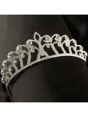 Ayena Moda Lüks Taşlı Gelin Taçı