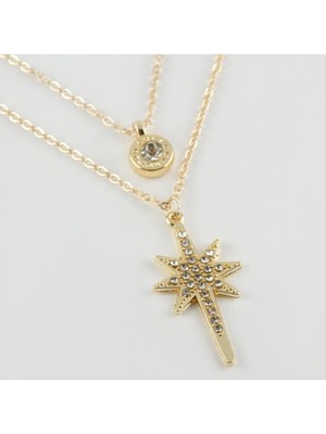 Ayena Moda Yıldız Figürlü Yeni Sezon Ikili Kolye