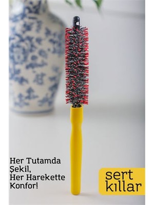 Ayena Moda Hsnet Yuvarlak Saç Fırçası – 24 cm x 2.3 cm | 2.1 mm Derinlik | Spiral Kıllı Hacim ve Şekil Için