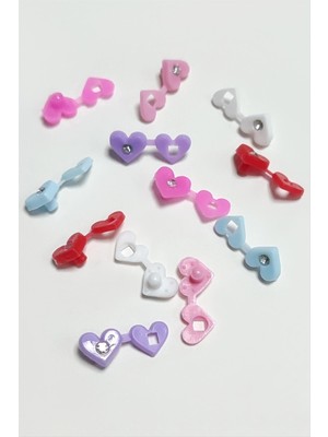 Ayena Moda Kalp Taşlı Örgü Aksesuar 12 Adet