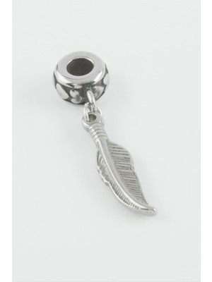 Ayena Moda Yaprak Çelik Kolye Ucu 3,5 cm