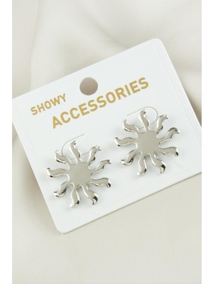 Ayena Moda Güneş Yeni Sezon Metal Küpe