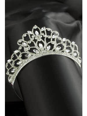 Ayena Moda Lüks Taşlı Gelin Tacı