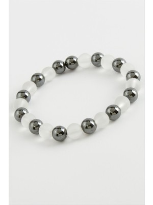 Ayena Moda Hematit Buzlu Kuvars Doğaltaş Bileklik