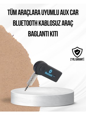 Ayena Moda Araç Içi Bluetooth Aux Adaptörü ve Telefon Görüşme Cihazı