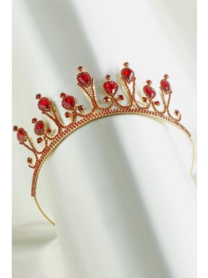 Ayena Moda Lüks Taşlı Gelin Tacı