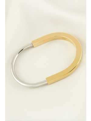 Ayena Moda Lüks Çelik Kelepçe Bileklik