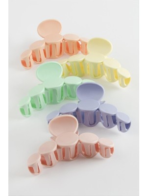 Ayena Moda Yuvarlak Renkli Mandal Toka 9 cm