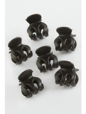 Ayena Moda 2 cm Siyah Renkli Tırmık Mandal Toka 100 Adet