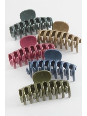 Ayena Moda Düz Renkli Mandal Toka 8 cm