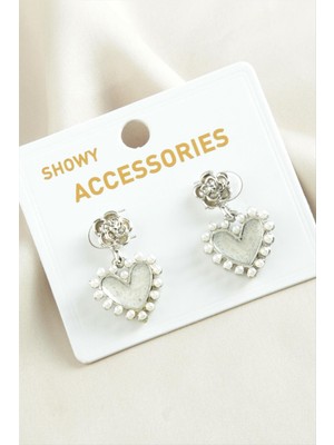 Ayena Moda Kalp Trend Inci Küpe