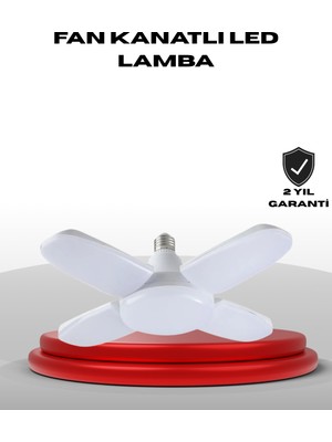 Ayena Moda 4 Kollu Katlanır Pervane LED Ampül 60 Watt Yüksek Aydınlatma ve Enerji Tasarrufu