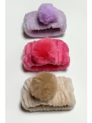Ayena Moda Ponponlu Lastikli Peluş Toka 1 Adet
