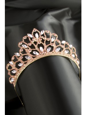 Ayena Moda Lüks Taşlı Gelin Tacı