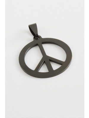 Ayena Moda Barış Işareti Çelik Kolye Ucu 2,5 cm