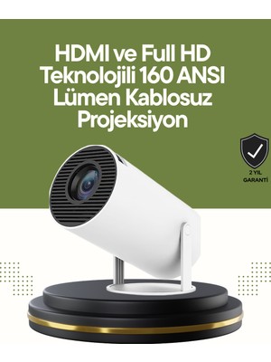 Ayena Moda HDMI ve USB Girişli Uzun Ömürlü Ampullü Projeksiyon