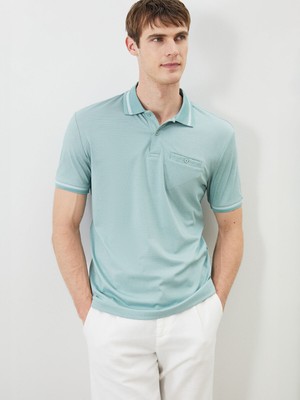 Lc Waikiki Yeni Sezon Polo Yaka Merserize Görünümlü Erkek Tişört