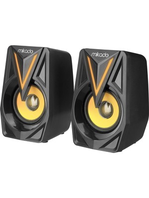 Ayena Moda Mıkado MD-S23 Glare 6W 1+1 Masaüstü Rgb Aydınlatma USB Siyah Kasa SPEAKER(1923)