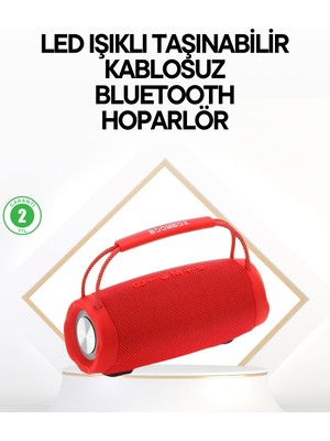 Ayena Moda Çevreleyen Sesli Rgb Destekli Kablosuz Taşınabilir Hoparlör