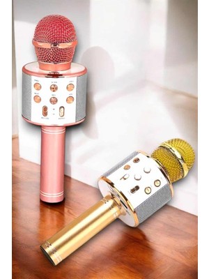 Ayena Moda Kablosuz Bluetooth Karaoke Mikrofon USB ve Aux Girişli Yüksek Ses Kalitesi
