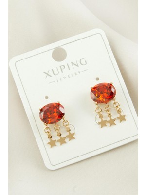Ayena Moda Xuping Yıldız Zirkon Taşlı Lüks Çelik Küpe