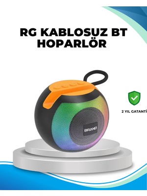 Ayena Moda Rgb Işıklı Taşınabilir Kablosuz Bluetooth Hoparlör
