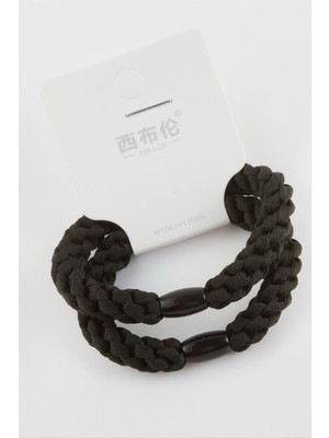 Ayena Moda Oval Örgülü Lastikli Toka 2 Adet