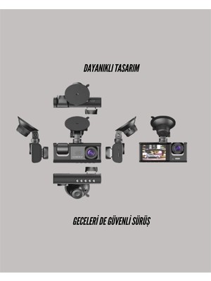 Ayena Moda Ta-01 LCD Ekranlı Gece Görüşlü Araç Kamerası