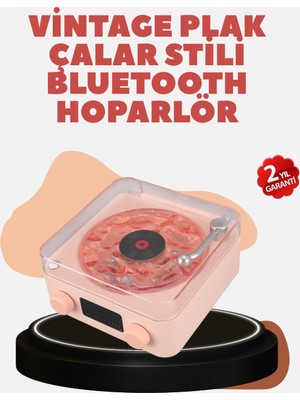 Ayena Moda Retro Kristal Netliğinde Ses – Gece Işıklı Retro Bluetooth Hoparlör