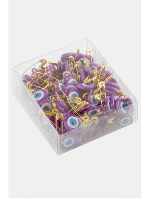 Ayena Moda Kalp Nazar Boncuklu Çengel Iğne 100 Adet