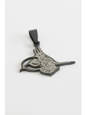 Ayena Moda Tuğra Çelik Kolye Ucu 2,5 cm