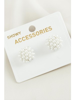 Ayena Moda Çiçek Inci Trend Küpe