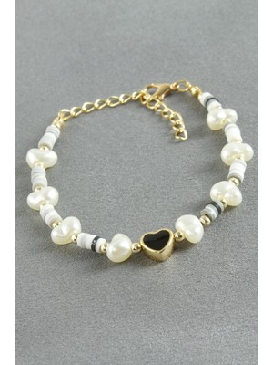 Ayena Moda Kalp Fimo Inci Bileklik