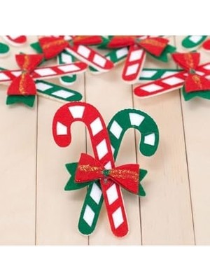 Keçe Süs, Baston Şeker 1 Adet Karışık