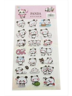 Ayena Moda Panda Kabartmalı Sticker