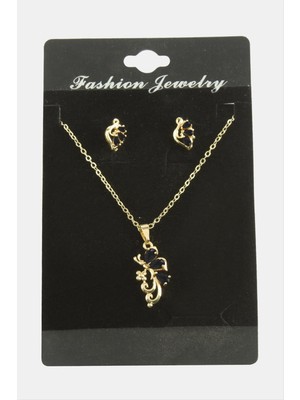 Ayena Moda Yusufçuk Zirkon Taşlı Set Kolye