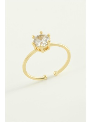 Ayena Moda Zirkon Tektaşlı Yüzük