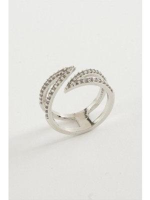 Ayena Moda Yaprak Zirkon Taşlı Yüzük