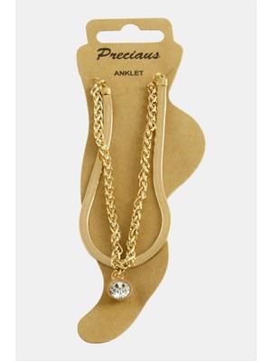 Ayena Moda Kedi Zirkon Taşlı Lüks Halhal