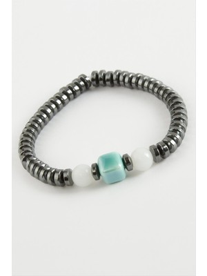 Ayena Moda Cam & Hematit Doğaltaş Bileklik