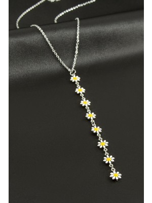 Ayena Moda Papatya Mineli Çelik Y Kolye