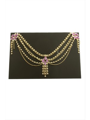 Ayena Moda Çiçek Şerit Taşlı Alınlık