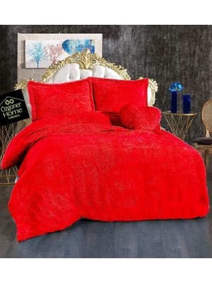 Özgüner Peluş Nevresim Takımı, Yumuşak Peluş Kumaş ve Konforlu Kışlık Yatak Odası Takımı – (Kırmızı)
