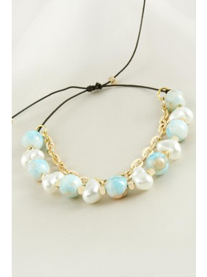 Ayena Moda Inci Boncuk Zincirli Bileklik