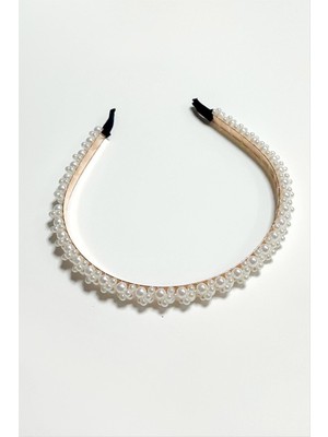 Ayena Moda Çiçek Incili Metal Taç